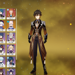 90LVL⭐Raiden Shogun🔥Zhongli⭐Kaedehara Kazuha🔥Keqing⭐Sangonomiya Kokomi🔥Qiqi⭐Jean🔥Aloy💜NA💜2 |5 stars*  Weapons💜35 CHARACTERS💜AR. 55💜 0